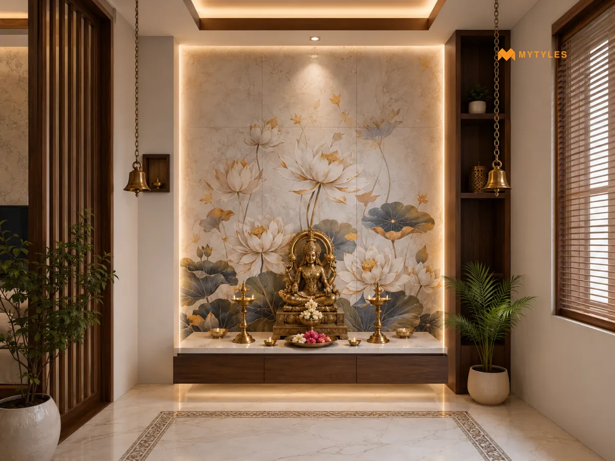 Lotus Motif Tiles for Symbolic Beauty